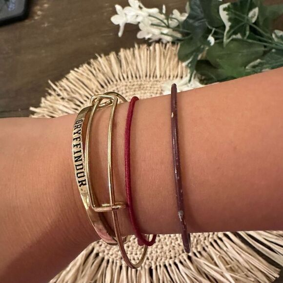 TM & WBEI Lot of Harry Potter Gryffindor Necklace, Bangles and earrings - Picture 6 of 10